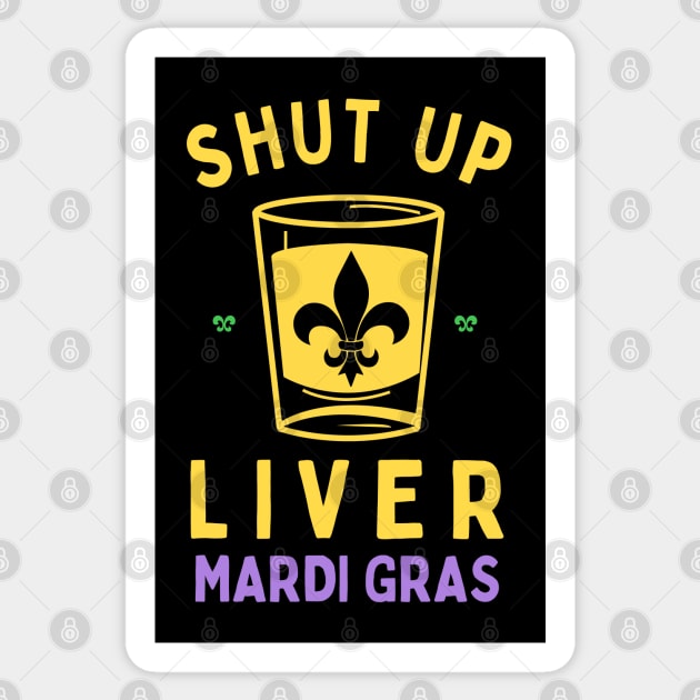 Mardi Gras Carnival NOLA shut up liver Sticker by thegoldenyears